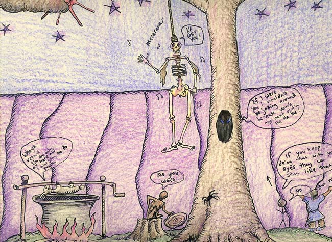 Romantic evening in American nightmare-An evening out-drawing 