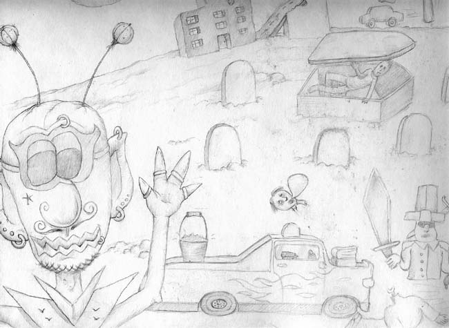 Graven image drawing