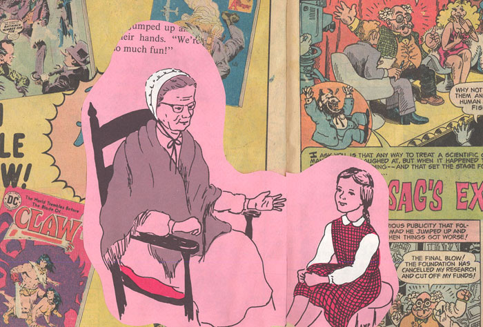 mennonite woman in rocking chair