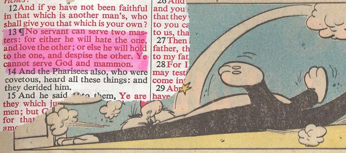 God and mammon-can't serve two