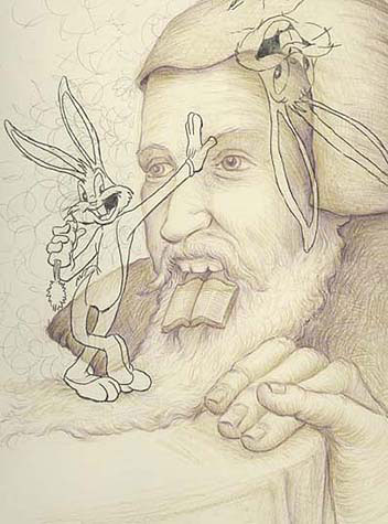 Menno Simons & the Looney Tune Bugs Bunny cartoon character