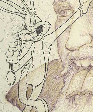 Menno Simons & the Looney Tune Bugs Bunny cartoon character