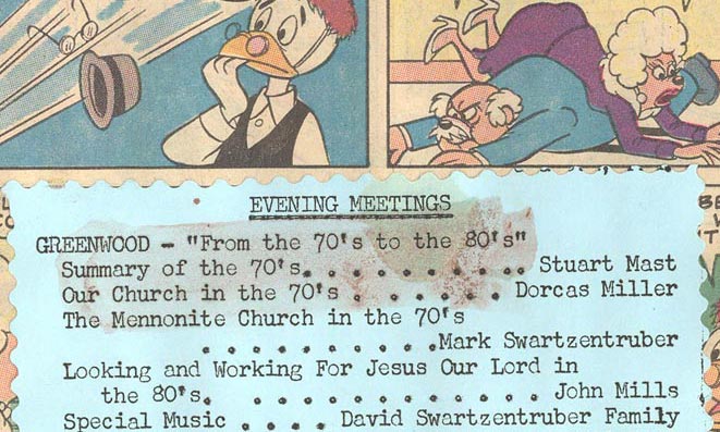 Mennonite church in the 70's