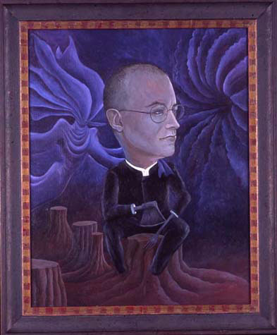 Artist self portrait painting in oil 